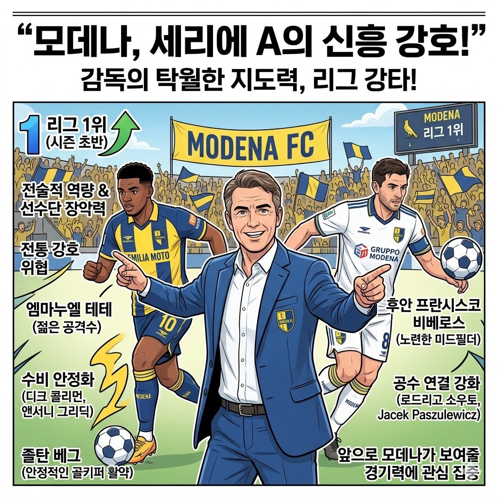돌풍] 모데나, 세리에A 판도를 흔들다